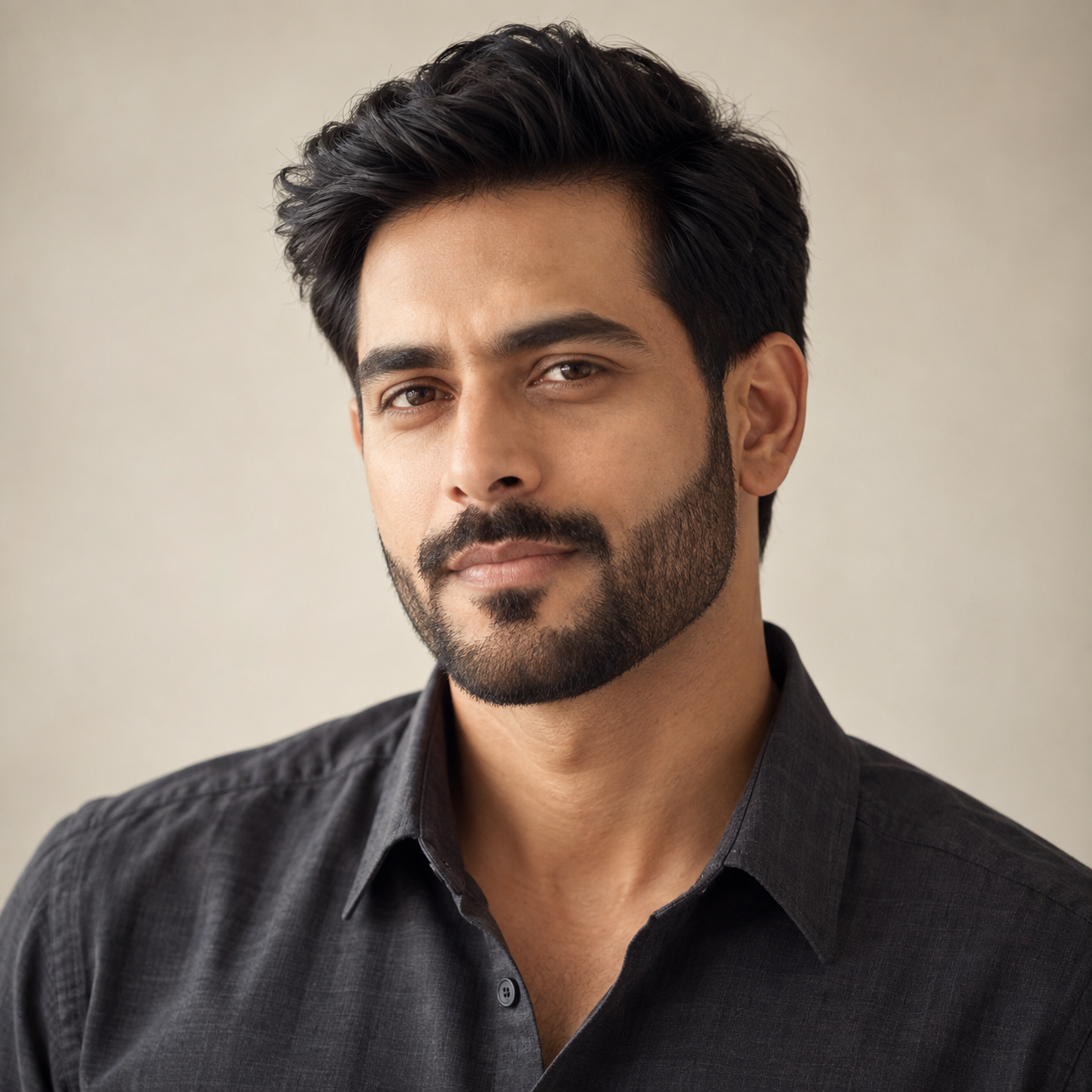 A short boxed beard with defined cheek lines